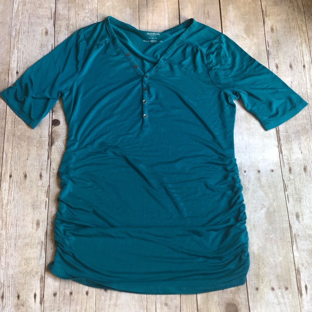 Motherhood teal stretchy & soft shirt size medium